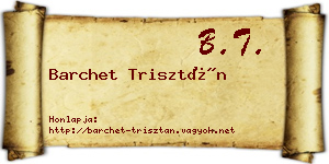 Barchet Trisztán névjegykártya